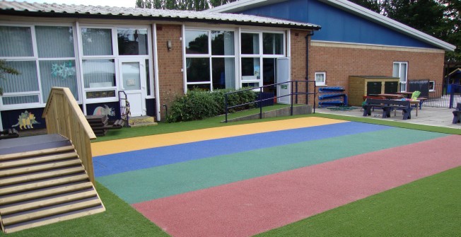 Artificial Grass Playground Surface in Broughton