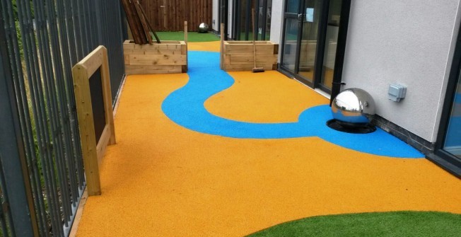 Coloured EPDM Safety Flooring in Weston